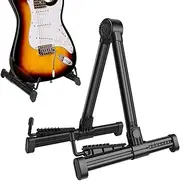 A Frame Guitar Stand – Folding A-Shape Floor Stand For Acoustic & Folk Guitars | Portable Guitar Holder With Anti-Slip Rubber Pads, Stable Shelf For Studio Or Home Display