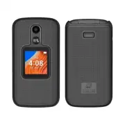Grid Textured Hard Shell Case Cover for Alcatel TCL Flip 2 Phone (T408DL) BLACK