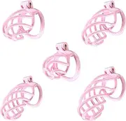 HCUDFN BDSM Chastity Cage Set Penis Cage for Men Chastity Belt for Men SM Bondage Cock Cage Device Sex Toys For Men Couples(Pink Rosa,M)