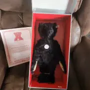 NOS STEIFF Ltd.Ed Jointed Mohair Teddy Bear 1912 Replica Black 40 1992 w/ Box