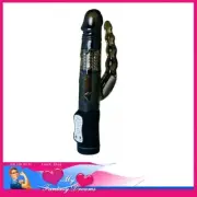 Anal Rotator - Rotating Double Penetration Battery Operated Jelly 8.5" Vibrator