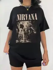 Nirvana Unisex Shirt, Vintage Band Tee, In Utero Nirvana Tour 90s Shirt