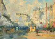 Exterior Saint Lazare Train Station Claude Monet Paint By Numbers Kit Painting