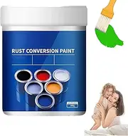 4-in-1Rust Converter, Weatherproof Rust Converter Paint For Metal, Stops Rust &Prevents Corrosion -Water Based Metallic Paint, for All Metal Surfaces, Ironwork (Green,300g)