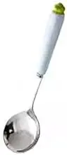 Spoon 304 Stainless Steel Household Eat Cartoon Long Handle Round Head Spoon Table Spoon(Blue)