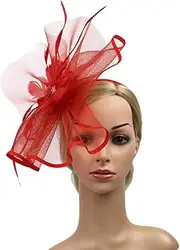 [Luxshiny] Fascinators Hat Headwear for Women Headband Big Flower Design for Party