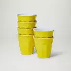 Barel Designs Classic Yellow Melamine Tumblers 200mL - Set of 6 Picnic Cups