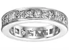 4.00 Ct Princess Diamond Eternity Wedding Band in Channel Setting In Platinum