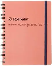 Delfonics Rollbahn Grid Spiral Bound Notebook, Large, Baby Pink