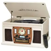 Victrola 8 In 1 Bluetooth Record Player Wireless White Real Wood New In Box!
