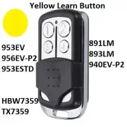 Compatible 891lm 892LM 893LM Remote Control Yellow Learn Button Liftmaster