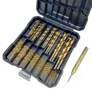99PCS HSS Titanium Drill Bit Set, 135 Degree Split Point HSS Drill Bits Kit w...