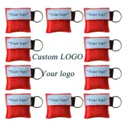 1000 pcs cpr Priting LOGO Key Chain CPR Face Shield First Aid Kit