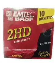 BASF 2HD High Density unopened pack of 10 3.5"Floppy Diskettes