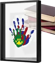 Footprint & Footprint Kit for Kids, Family Footprint Kit - Clear Handprint Frame | Clear Photo Frame Home Desk Hanging Ornament for New Gen