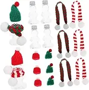 WOONEKY 10pcs Gingerbread Man Bottle Gingerbread Bottle Reusable Water Bottles Xmas Mini Crafts Decor Candy Gingerbread Man Jar Christmas Theme Bottles Christmas Drink Bottle Flask Plastic