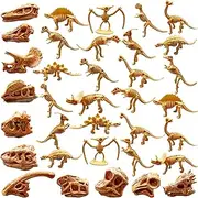 PPXMEEUDC 35PCS Dinosaur Fossil Skeleton Dinosaur Skeleton Toys Dino Sand Dig Party Favor Decorations (Dark)