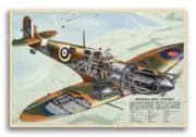 36"x54" - 1940 Britain’s Spitfire Fighter Plane Cutaway WW2 Poster