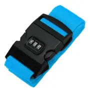 Luggage Straps with Combination Lock TSA Approved Light Blue