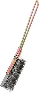 DINHEAROM Stainless Steel Wire Brush with Long Handle for Tough Stain and Rust Removal Durable for Household and Outdoor Use Practical Brush for Kitchen Stove Maintenance