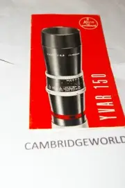 KERN PALLARD 150mm YVAR LENS INSTRUCTION MANUAL GUIDE BOOK GENUINE O