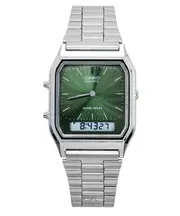 Casio Vintage Analog-Digital Alarm Dual Time Quartz AQ-230A-3AMQY Unisex Watch