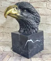 Original Austere American Eagle Hot Cast Bronze Sculpture Statue Figurine decore