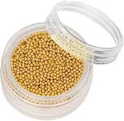 Round Nail Art Mini Bead Decorations for Nail Designs for Home Decor and Jewelry Making Includes Storage Box