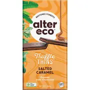 Alter Eco Chocolate Organic Salted Caramel Dark Truffle Thins 84g (Pack of 12)
