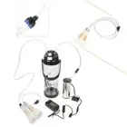 For Cow Goat 3L Double Head Vacuum Pump Bucket Milker Electric Milking Machine