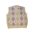 Ben Hogan Cashmere Argyle Diamond V-Neck Golf Sweater Vest Sz XXL Purple Green