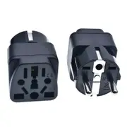 Universal Italy Switzerland UK US AU to EU German Russia AC Power Socket Schuko Plug Travel Charger Adapter Converter 250V-2pcs