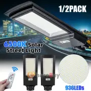 1/2pcs Solar Street Light Motion Sensor, Dusk to Dawn Solar Flood Lights Outdoor