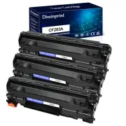 3PK CF283A BK Toner Cartridge for HP 83A LaserJet Pro MFP M125a M126a M127fn