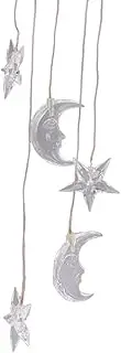 Hanging，bellCampanelli Eolici Solari, Campanelli Eolici Solari Portatili Illuminano 5 Lampadine LED di Sicurezza per Patio da Giardino