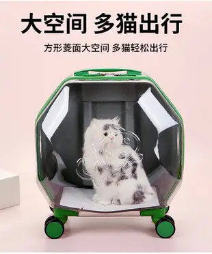 貓包寵物拉桿箱貓咪外出便攜太空艙貓包外出寵物背包寵物拉桿箱