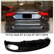 Fit For Audi A7 S-Line S7 2011-2014 Gloss Black Rear Bumper Diffuser Lip Spoiler (for: Audi)