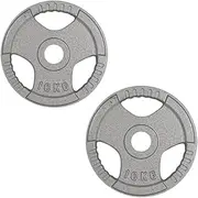 Cast Iron Olympic Weight Plates for Adjustable Olympic Dumbbell and Barbell - Premium Quality Hammertone Strength Training Plates for Body Building, Weightlifting, WOD, MMA, CrossFit, Fitness & Sports - 1.25kg to 20kg