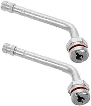 2pcs Truck Bus Tire Valve Stem Extensions Leakproof Metal Valve Stems for Tubeless Tires Easy Inflation/deflation Compatible
