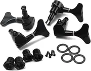 ULDIGI 2l2r Mounting Bass Guitar Tuning Pegs Guitar Tuning Keys Machine Heads Set of 4 Black for Acoustic/electric 4 String Bass