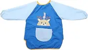 ERINGOGO Waterproof Boys and Girls Apron Cartoon Toddler Painting Bib Adjustable Sleeved Bib for Cooking Drawing