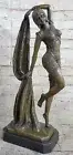 Bronze sculpture "Scarf Dancer" Art deco dancer bronze statue Hot Cast Home Art