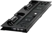 OSTENT Cooler Fan Cooler USB Hub Controller Charger Station Vertical Stand for Sony PS4 Slim Console