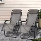 Zero Gravity Chair Folding Outdoor Recliner Adjustable Sun Lounge Camping -BEX2