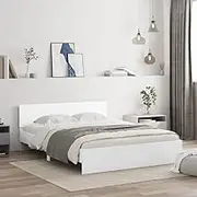 Bed Frame Without Mattress White 150x200 cm Furniture Bedroom