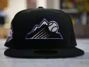 New Era 59Fifty Colorado Rockies Purple Silk Hat Club Fitted 7 1/2 20 Years