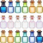 18 Pcs 9 Colored Tiny Spell Jars Glass Mini Potion Bottles with Cork Stoppers