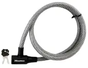 Master Lock KEYED CABLE LOCK 15mmx1.8m Braided Steel, Protective Vinyl Coating