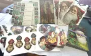 Huge Lot Christmas Ephemera Vintage Junk Journal Scrapbook Collage Mixed Media