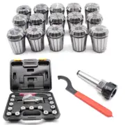 Precision Collet Set MILLING MACHINE MT3 Shank Chuck & Spanner + Box